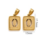 Gold color / 1 Piece Simple Fashionable Style Square Letter O Shape Titanium Steel  Gold Color Unisex Pendant Picture15